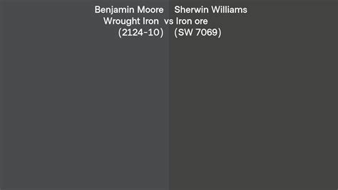 Benjamin Moore Wrought Iron Vs Sherwin Williams Iron Ore Sw