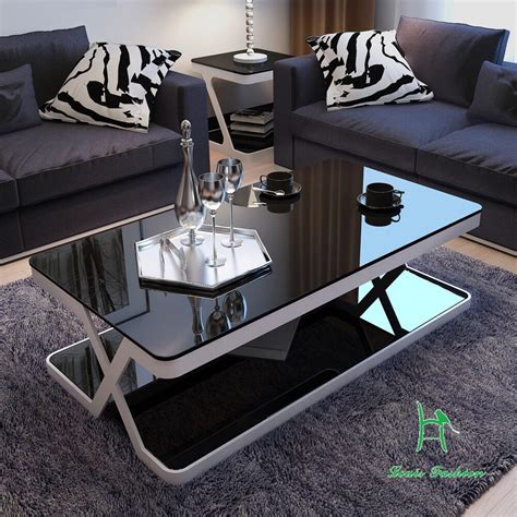 How to fake high end living room coffee table! Louis Fashion Modern Simple Living Room End Table Glass ...