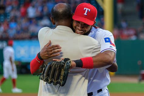 Rangers Retire Michael Youngs Jersey Security Guards Tackle Fan Who