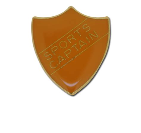 Sports Captain Enamelled Shield Badge