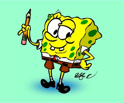 Spongebob Pencil Power By Spongefox On Deviantart