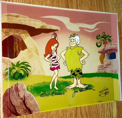 Flintstones Hanna Barbera Signed Original Publicity Cel Pebbles Bamm