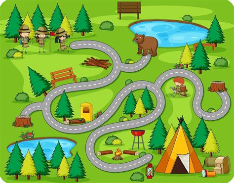Cute cartoon maze game template 2036328 Vector Art at Vecteezy
