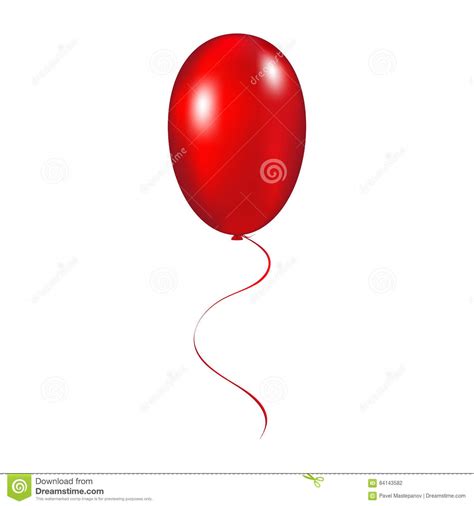 Red Balloon Vector Stock Vector Illustration Of Balloons 84143582
