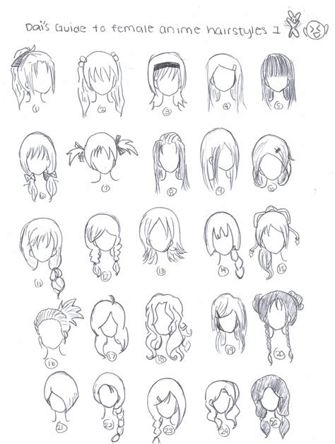 Here presented 61+ female hairstyles drawing images for free to download, print or share. Anime Hairstyles by xDaixChibix on DeviantArt