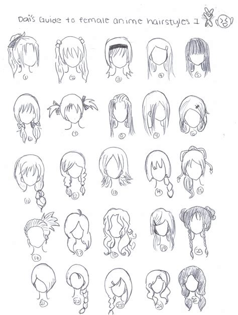Anime hair is often based on real hairstyles but is drawn in tufts rather than individual strands. Anime Hairstyles by xDaixChibix on DeviantArt
