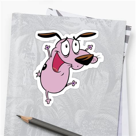 Courage The Cowardly Dog Stickers By Artbymeganbrock Redbubble