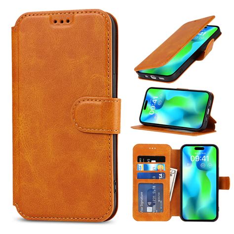 vintage leather flip stand wallet cases for iphone 14 pro max 13 12 11 xs max xr x 8 7 plus