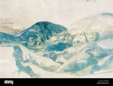Welsch Pirg Or Alpine Landscape 1495 Watercolor By Albrecht Stock