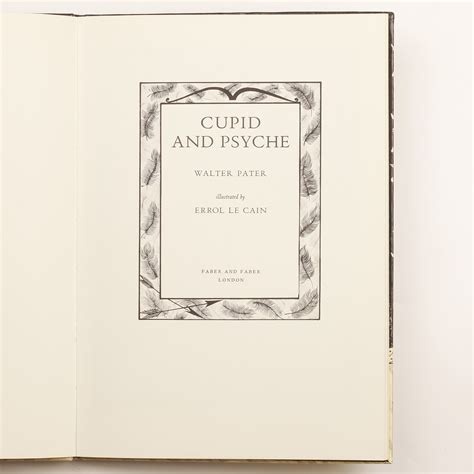 Cupid And Psyche By Le Cain Errol Pater Walter Jonkers Rare Books