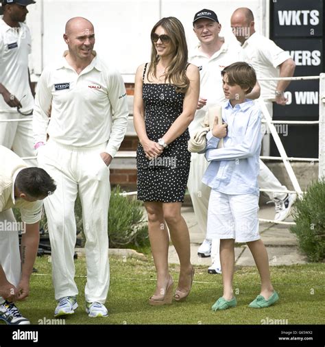 Elizabeth Hurley With Her Son Damian At Cirencester Park In