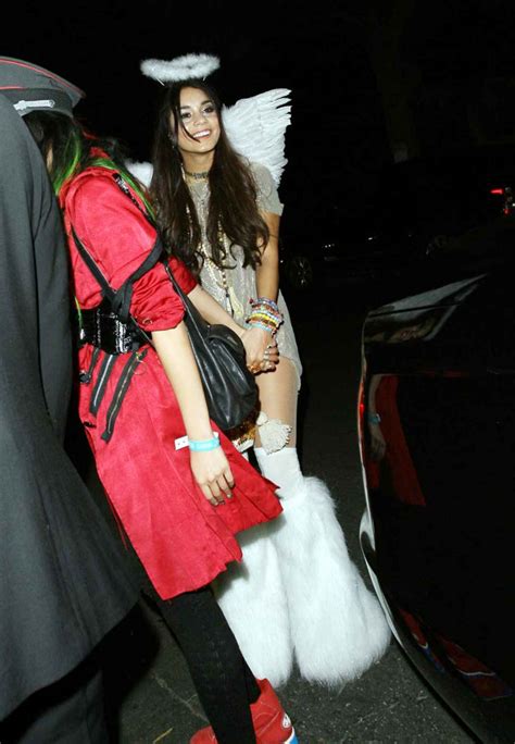 Vanessa Hudgens Is An Angel At A Halloween Party In Beverly Hills