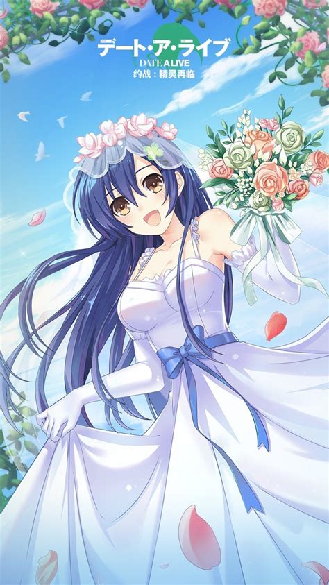Safebooru 1girl Blue Hair Date A Live Dress Flower Genderswap