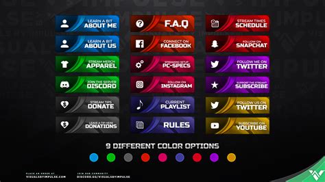 Cypher Stream Panels Colorful Panel Graphics For Twitch Streamers