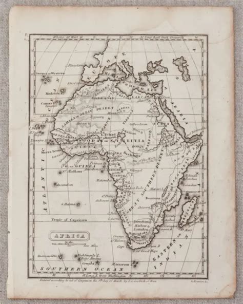 antique 19th century african map africa continent parleys book of history 1849 14 99 picclick