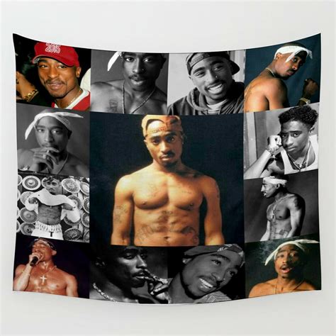 Tupac Shakur Collage Wall Tapestry Tupac Shakur Wall Etsy