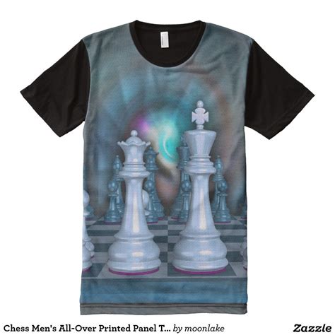 Chess Mens All Over Printed Panel T Shirt Zazzle Chess Shirts