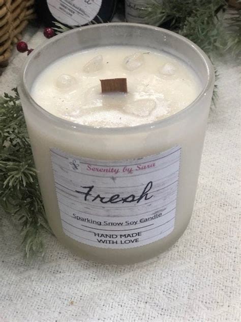 Sparkling Snowdrop Soy Candle Winter Candle 11 Oz 5 Oz Candle