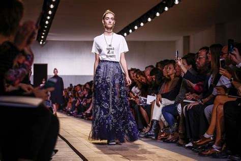 Maria Grazia Chiuri Makes A Feminist Statement At Her Dior Debut Fashion Political Fashion