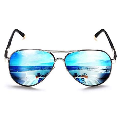 rocknight aviator polarized sunglasses for men women metal frame flat top sunglasses lightweight