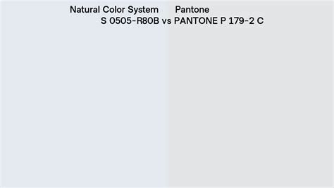 Natural Color System S 0505 R80b Vs Pantone P 179 2 C Side By Side