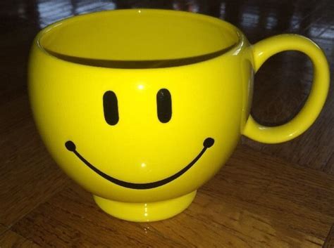 Yellow Smiley Face Collectible Large Coffee Cup Mug From Teleflora