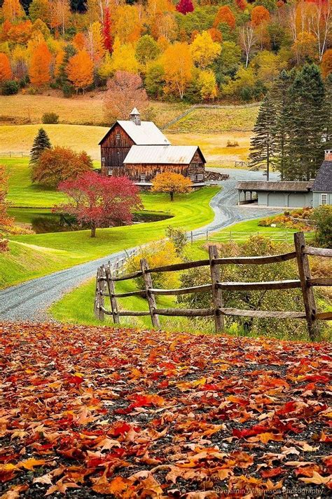New England Farm Woodstock Vermont By Ben Williamson E Autumn