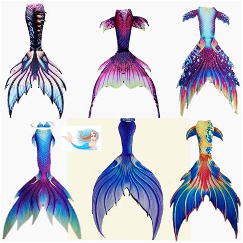 2018 New Fancy Kids Adults Mermaid Tail With Mono Fin Flipper Swimmable