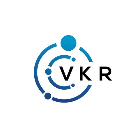Vkr Letter Technology Logo Design On White Background Vkr Creative