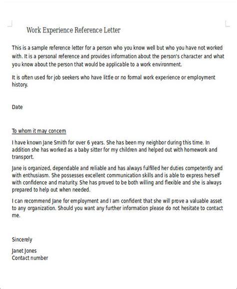 Free 21 Work Letter Samples In Pdf Ms Word