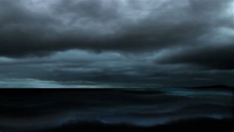 Stormy Sea At Night With Rain 1080 Hd The Camera Rocks Back And