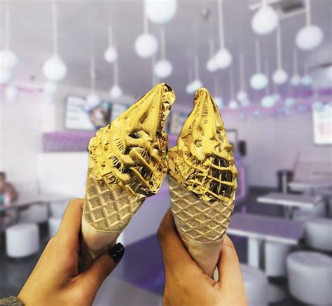 24 Karat Gold Ice Cream Anaheims Snowopolis Debuts New Item