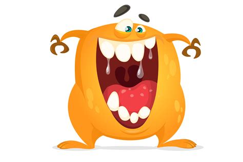 Funny Cartoon Monster Character