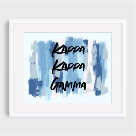 Kappa Kappa Gamma Sorority Printable Leopard Art Print Kkg Etsy