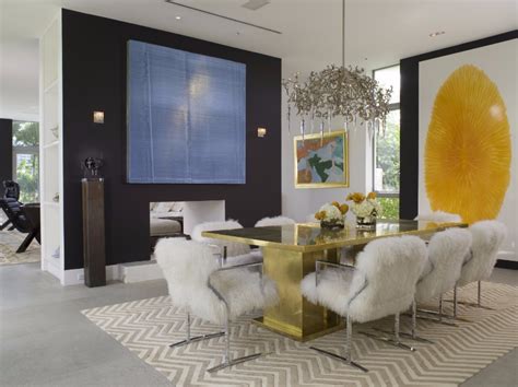 10 Black Accent Walls Dining Rooms Modern Dining Tables