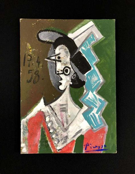 Pablo Picasso Spanish 1881 1973 Hand Painted Oil