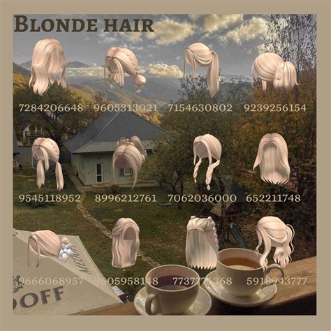 Blonde Hair Bloxburg Hair Codes Roblox Pictures Coding Clothes