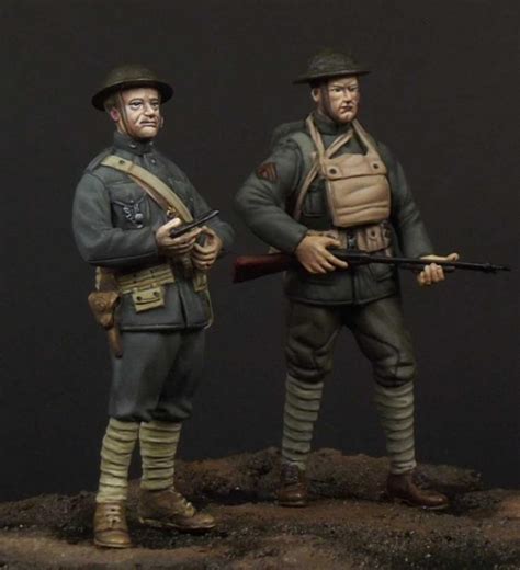 Usmc Officer And Soldier Ww1 135 Scale C 35027 The Bodi Miniatures