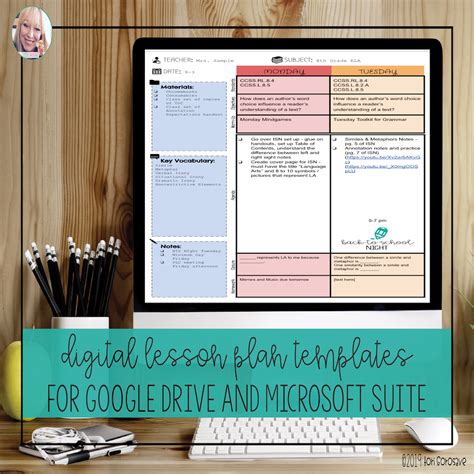 Editable Lesson Plan Templates Bundle Digital Lesson Plan Templates