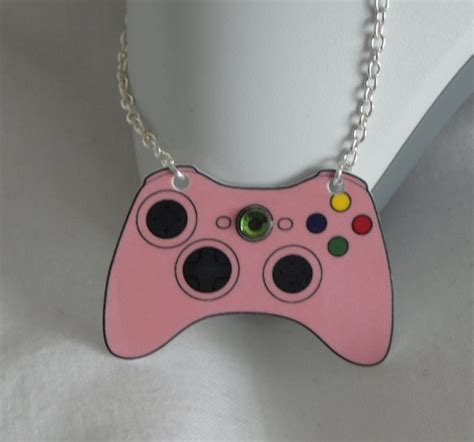 Girl Gamer Pink Xbox 360 Video Games Controller Necklace Etsy