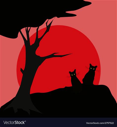 Black Cat Silhouette Royalty Free Vector Image