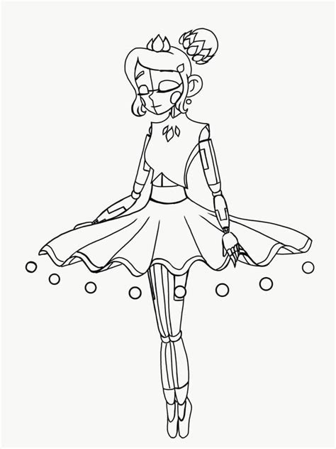 Ballora Sketch Coloring Page Free Printable Coloring Pages For Kids