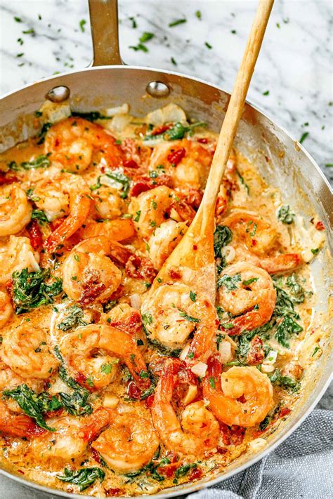 Creamy Garlic Shrimp With Spinach 10 Minute Quick Shrimp Recipe