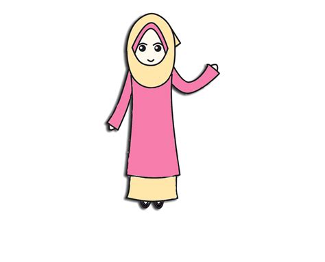 Gambar Kartun Muslimah Pakai Baju Kurung Songkok Png Images Pngwing