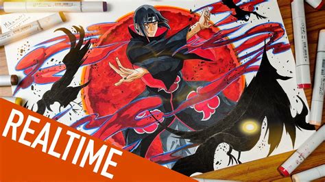 Realtime Drawing Itachi Uchiha Naruto Shippuden Art Youtube