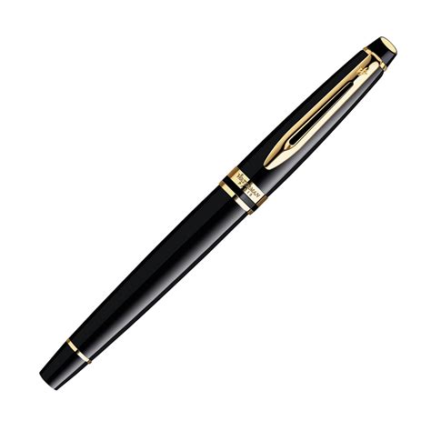 Ap013552 Metal Pen Rollerball Waterman Expert Lacquer Black 23k Gold