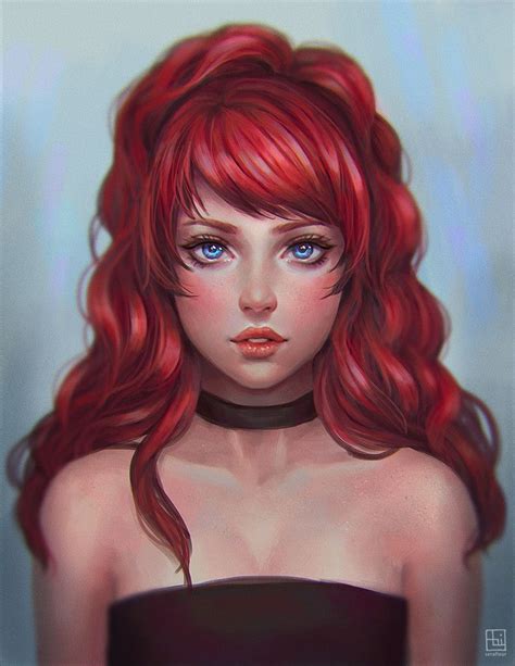 Oc Book In Digital Art Girl Hair Illustration Redhead Art