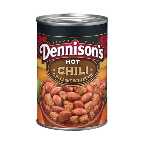 Dennisons Hot Chili Con Carne With Beans Canned Chili 15 Oz