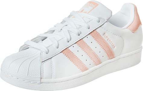 Adidas Originals Superstar Damen Sneaker Turnschuhe Ef9249 Weiß Glow Pink Rosa Amazon De
