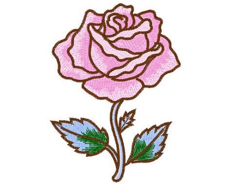 Rose Machine Embroidery Design Etsy